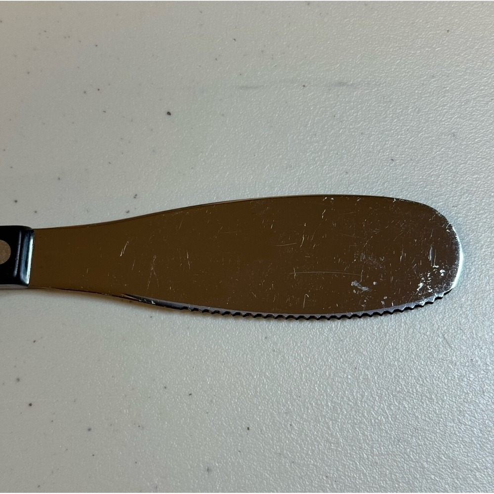 Cutco Classic Brown‎ Spatula Spreader 1768 Kitchen Serrated Knife Made In USA - Picture 6 of 7
